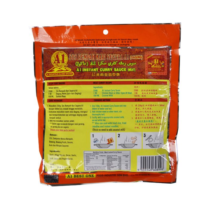 A1 Instant Meat Curry Sauce 230g - Image 2