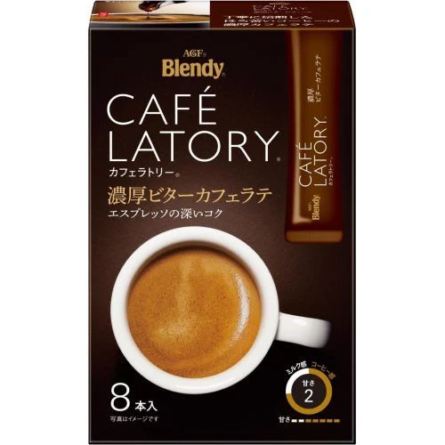 AGF Blendy Cafe Latory Stick Rich Bitter Cafe Latte 8 Sticks