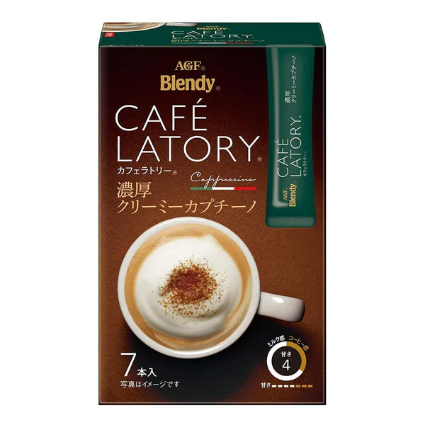 AGF Blendy Cafe Latory Stick Rich Creamy Cappuccino 7 Sticks