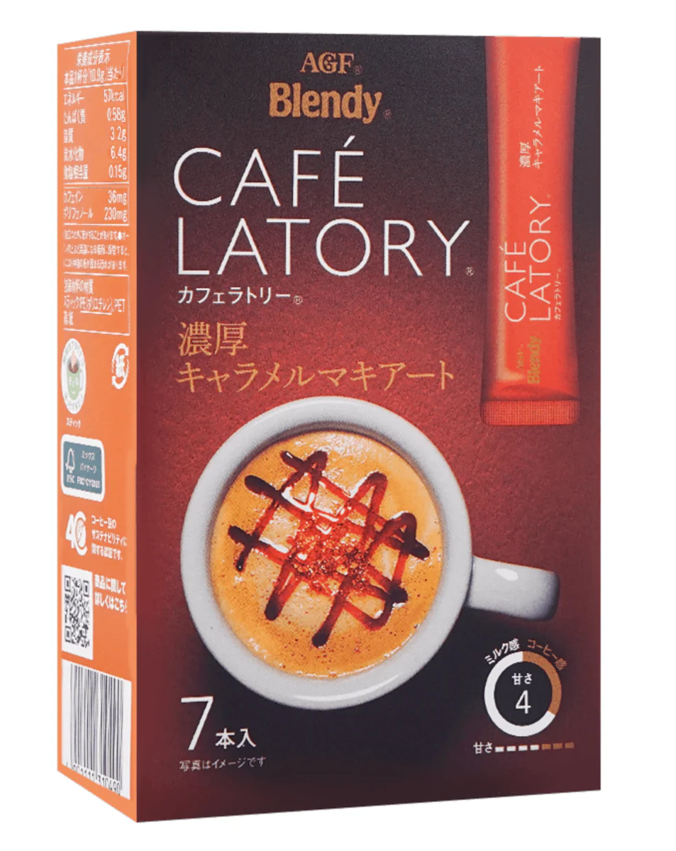 AGF Blendy Stick Cafe Latory Caramel Macchiato 7 Sticks