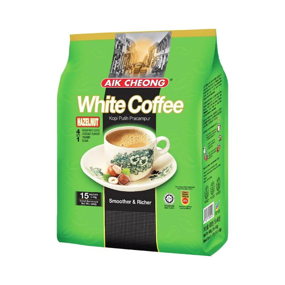Aik Cheong Hazelnut White Coffee Instant 4-in-1 12 Sachets