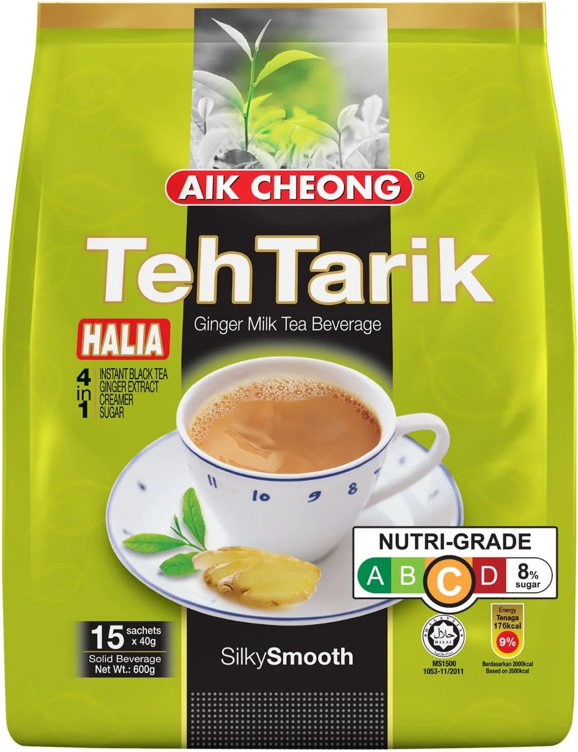 Aik Cheong Teh Tarik Ginger Milk Tea 12 Sachets