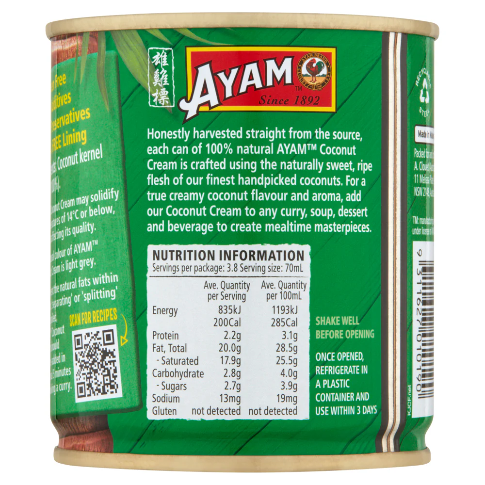 Ayam Coconut Cream 270ml - Image 3