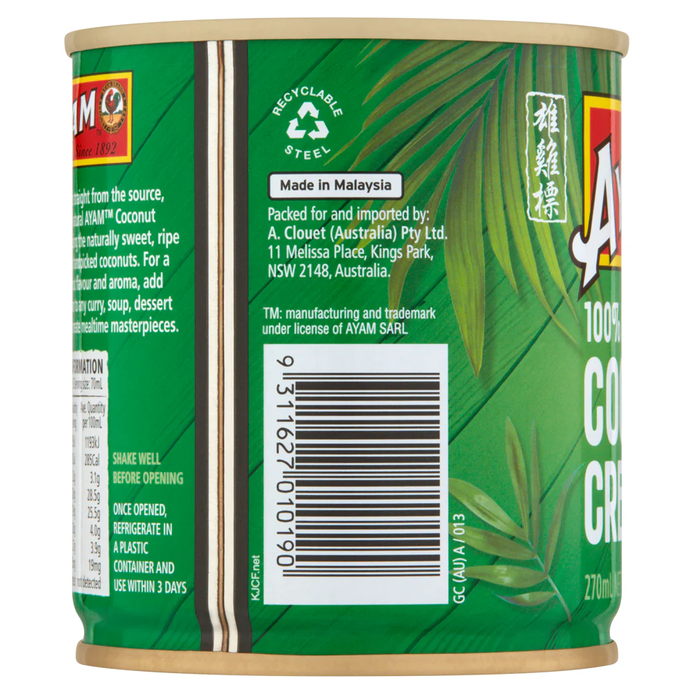 Ayam Coconut Cream 270ml - Image 4