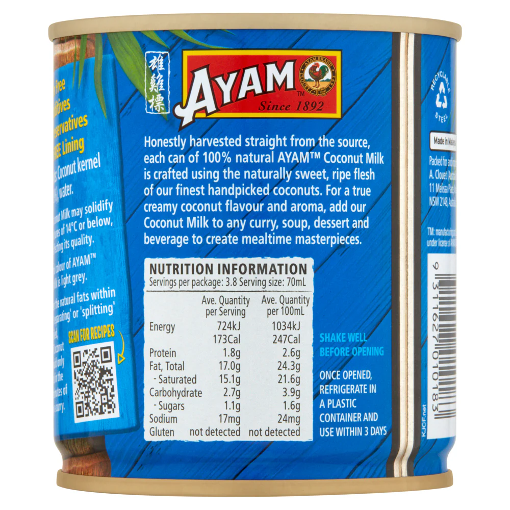Ayam Coconut Milk 270ml - Image 4