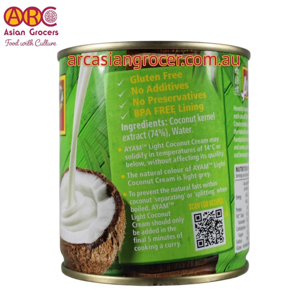 Ayam 100% Natural Light Coconut Cream 270ml - Image 2