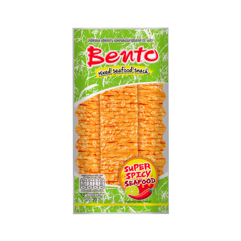 Bento Super Spicy Flavour Mixed Seafood Snack 20g (Best Before: 04-02-2027)