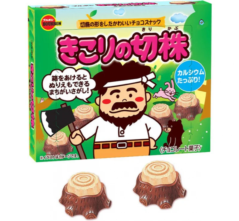 Bourbon Tree Stump Shaped Chocolate Biscuits 66g