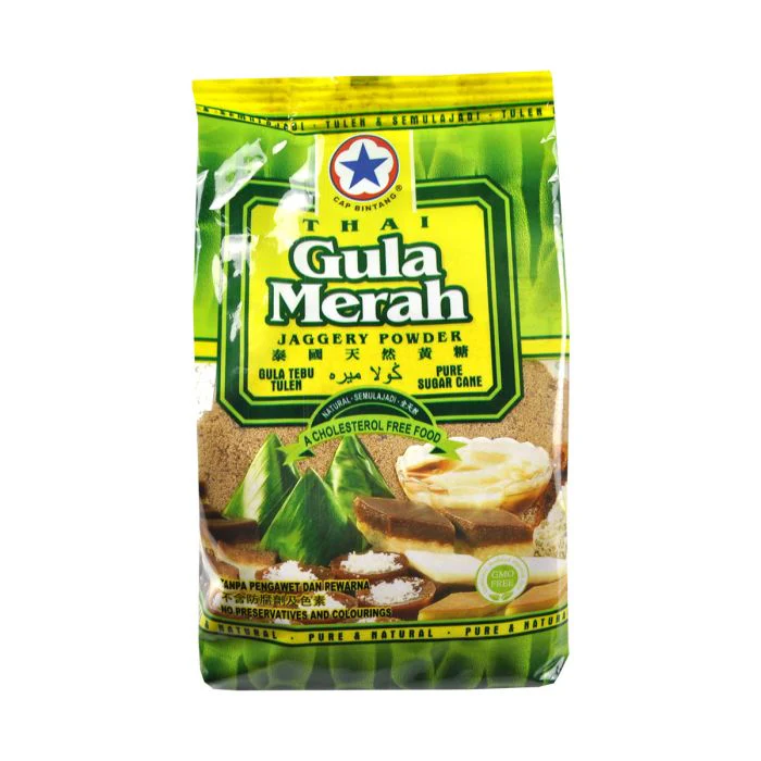Cap Bintang Jaggery Powder Thai Pure Sugar Cane 500g