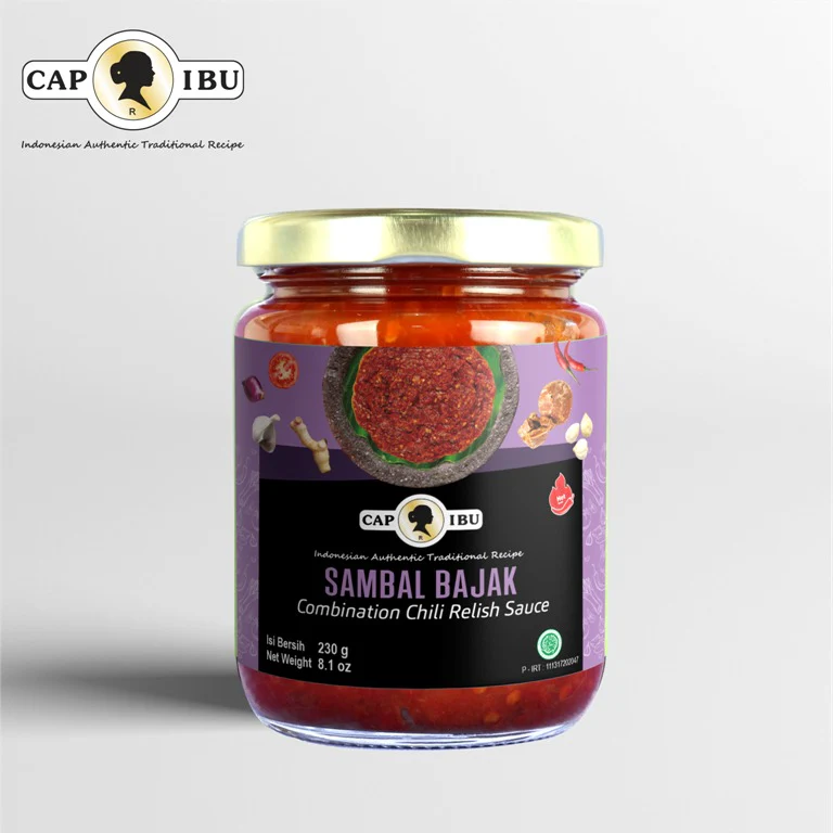 Cap Ibu Hot Sambal Bajak (Combination Chili Relish Sauce) 210g