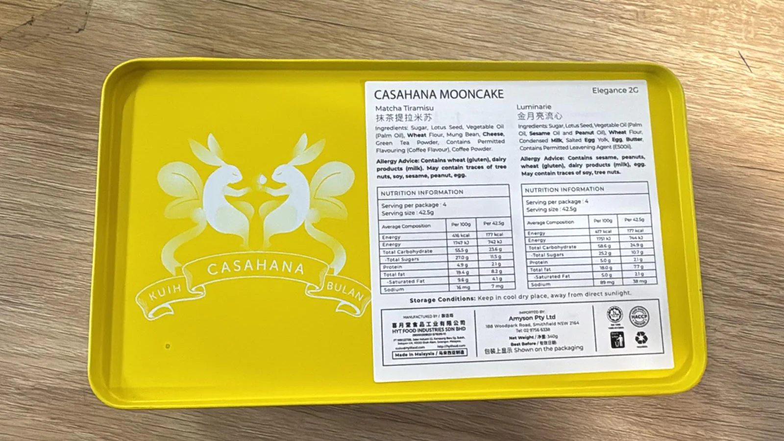 Casa Hana Matcha Tiramisu & Luminarie Mooncake 2 Pieces - Image 3
