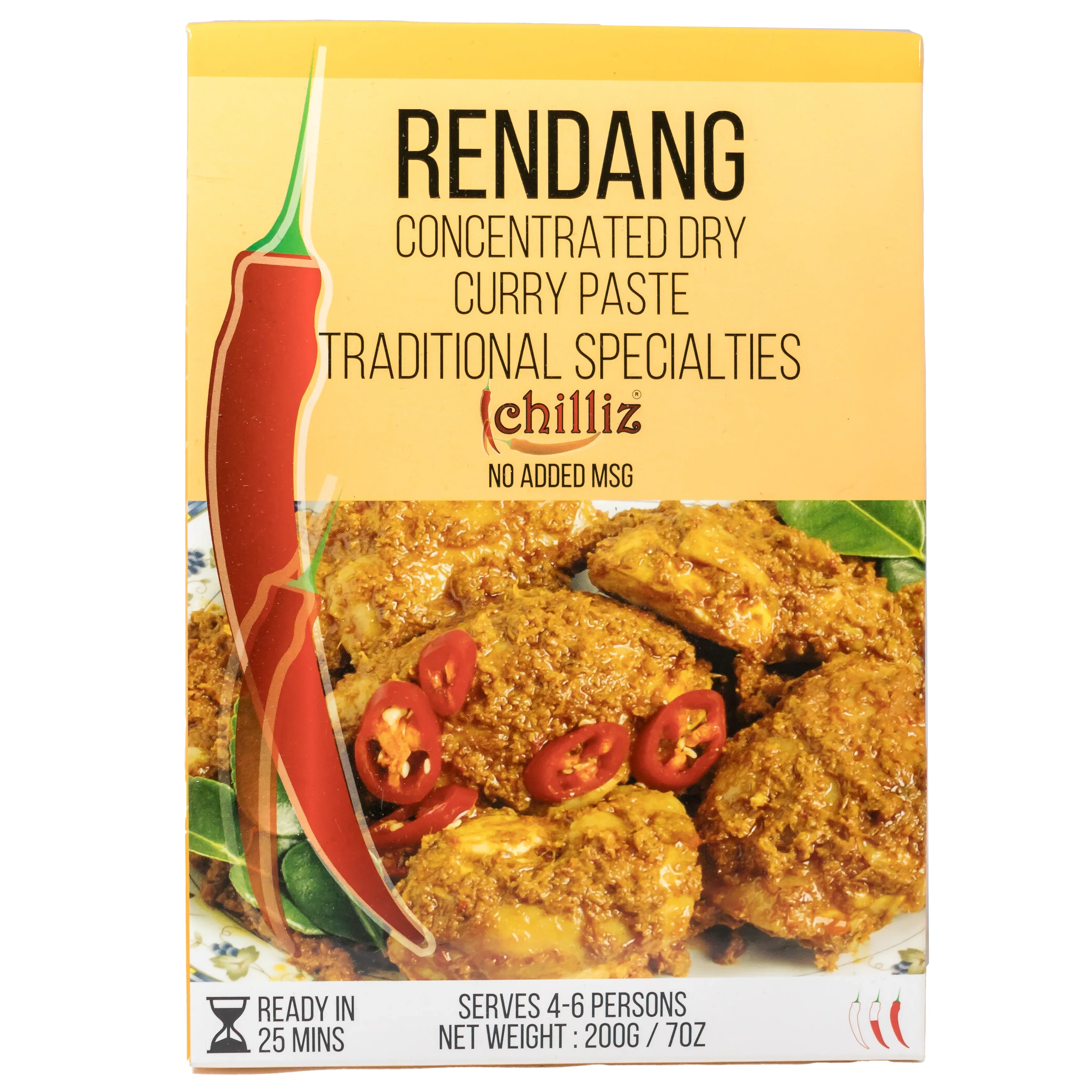 Chilliz Concentrated Dry Curry (Rendang) Paste 200g