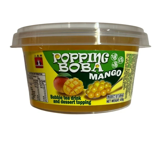CTF Mango Flavour Popping Boba 450g (Best Before: 01-08-2027)