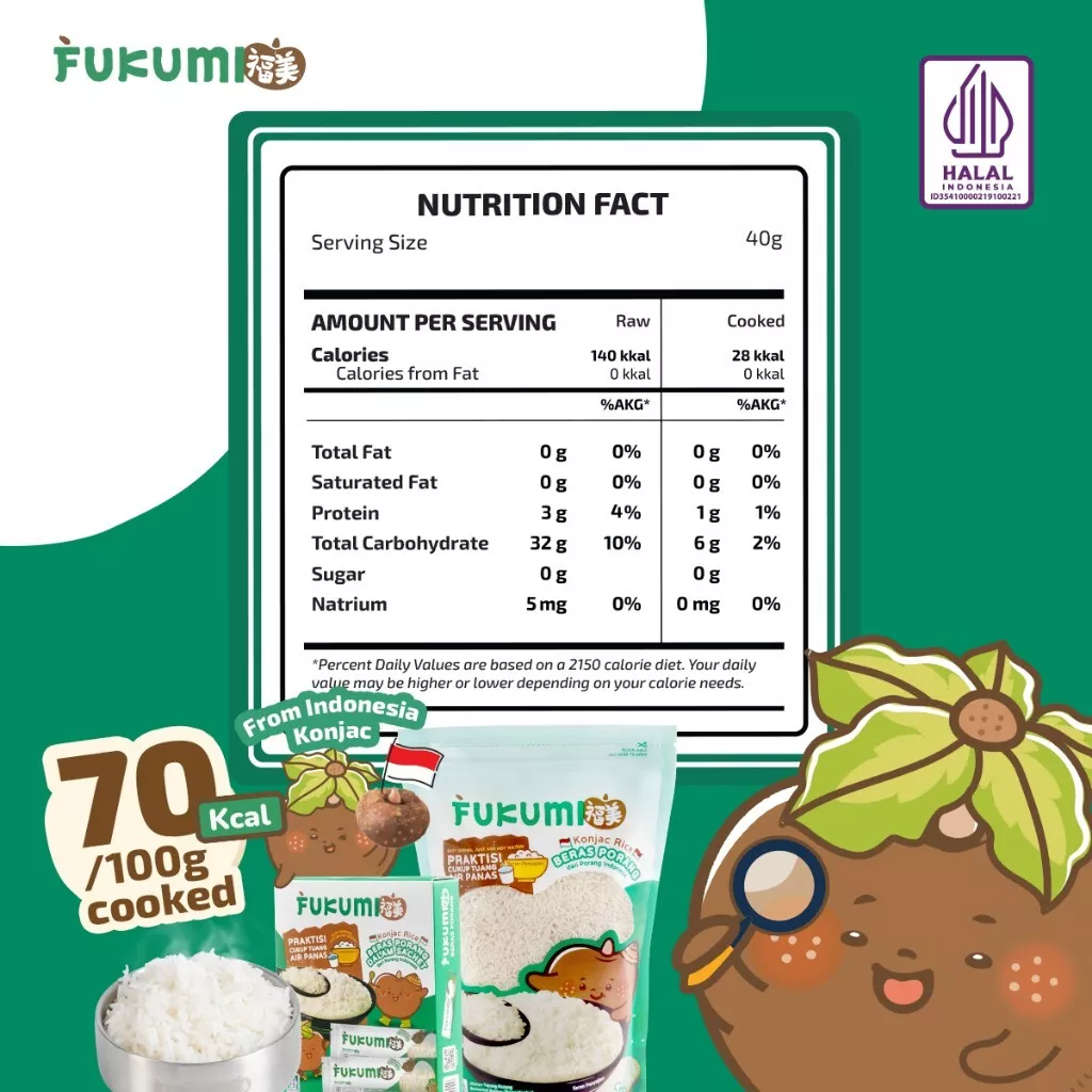 Fukumi Konjac Rice 1kg - Image 3