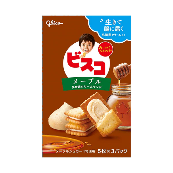 Glico Bisco Maple Syrup Flavour Biscuits 3 Packs