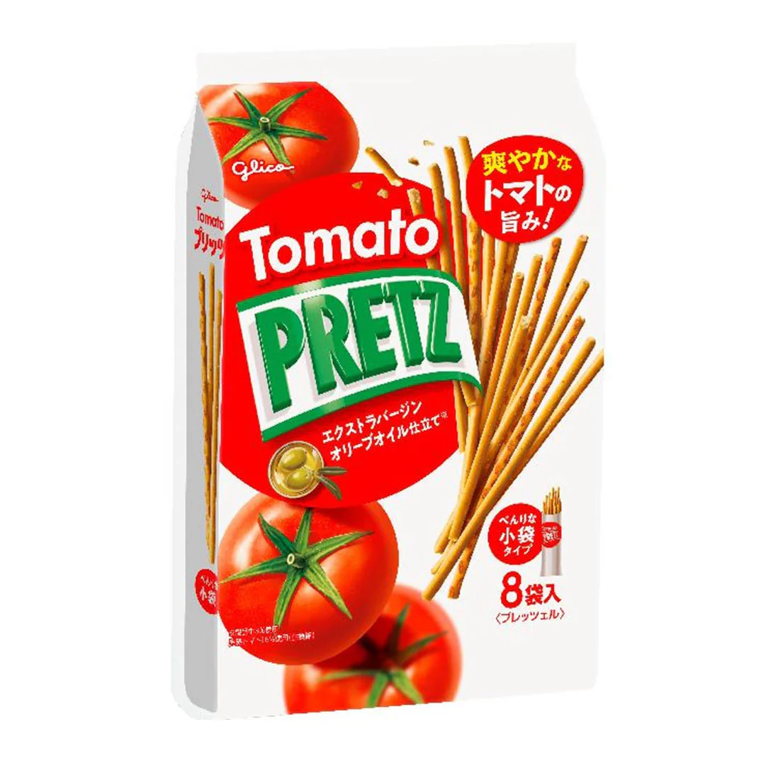 Glico Pretz Tomato Flavour Biscuit Stick 8 Packs (Best Before: 31-12-2026)