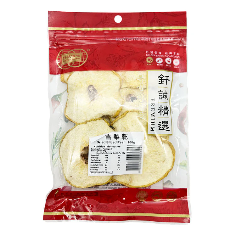 Golden Bai Wei Dried Sliced Pear 100g