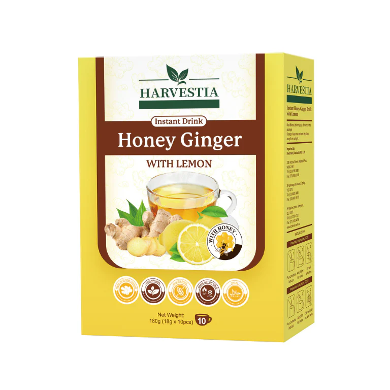 Harvestia Instant Drink Honey Ginger With Lemon 10 Pieces