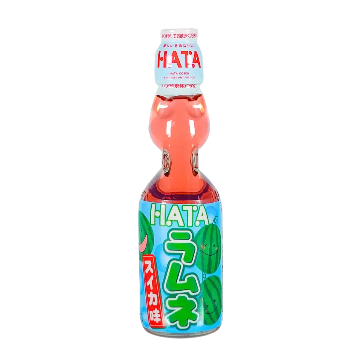 Hata Watermelon Flavour Ramune Soda 200ml (Glass Bottle)