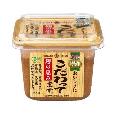 Hikari Kodawattemasu Miso - Organic Soybean Miso Paste 500g - Image 2