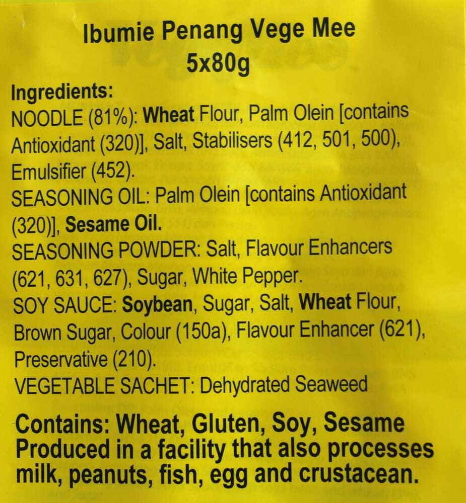 Ibumie Penang VegeMee Instant Noodles 5 Packs - Image 6