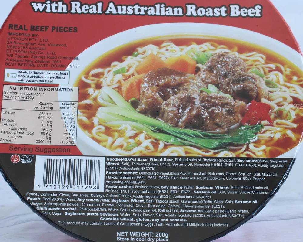 Ichiban Delicious Instant Noodles Real Australian Roast Beef 200g - Image 6