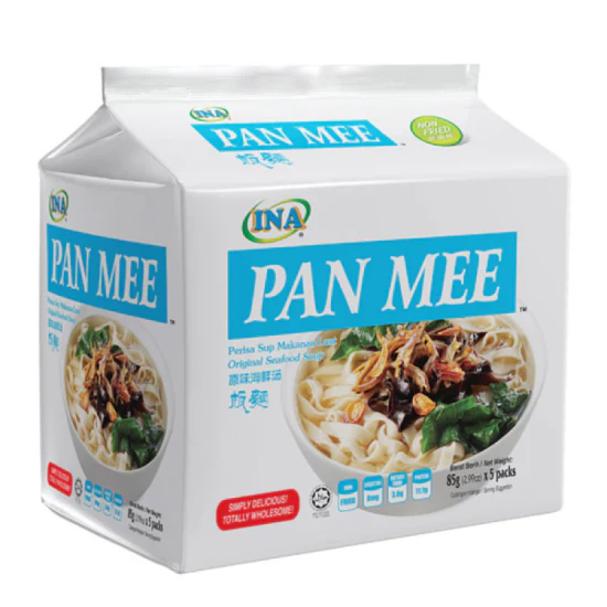 INA Pan Mee Original Seafood Soup Instant Noodle 5 Packs