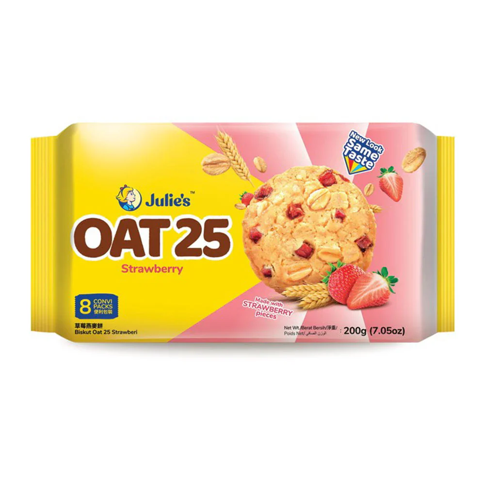 Julie's Oat 25 Strawberry Biscuit 200g (Best Before: 10-10-2026)