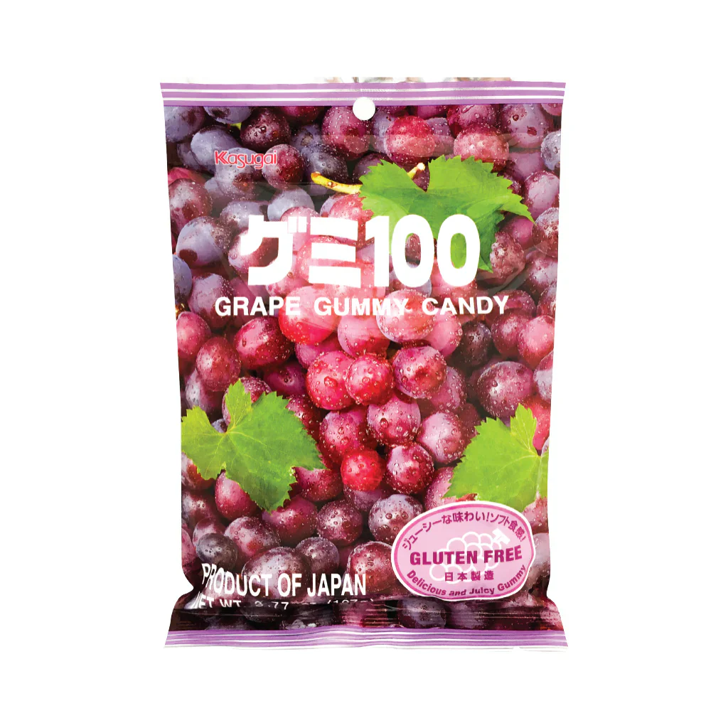 Kasugai Grape Gummy Candy 107g (Best Before: 20-09-2026)