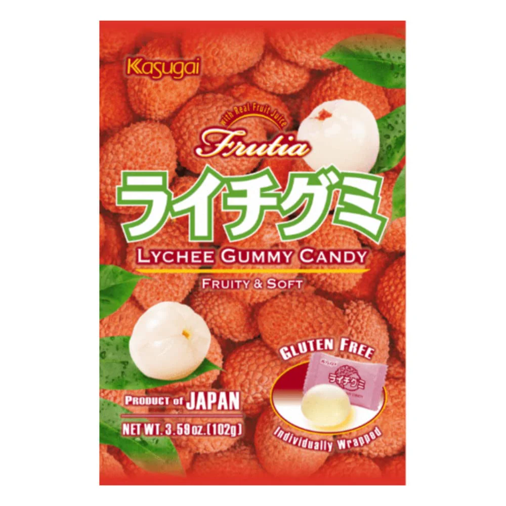 Kasugai Lychee Gummy Candy 108g (Best Before: 28-11-2026)