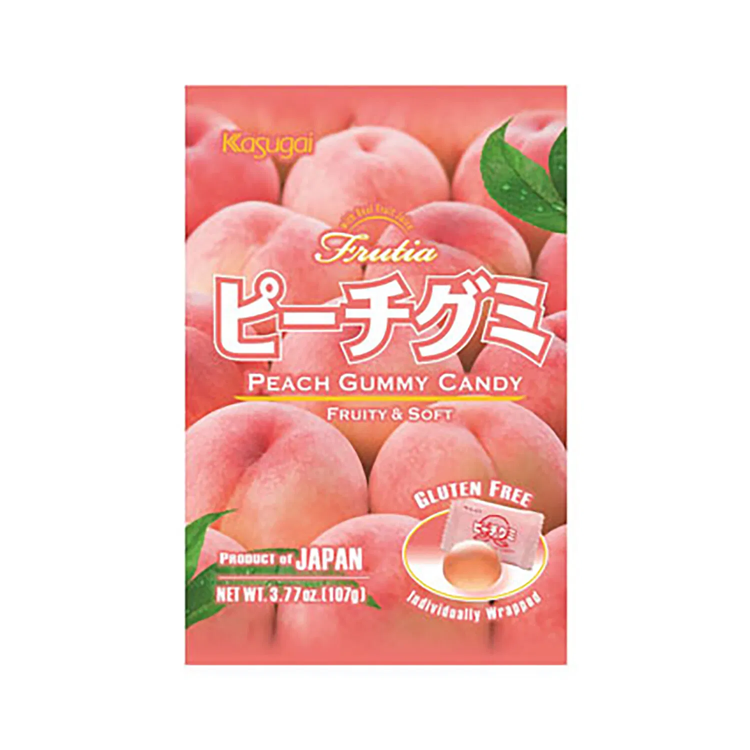 Kasugai Peach Gummy Candy 107g
