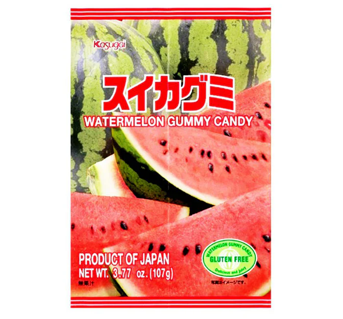 Kasugai Watermelon Gummy Candy 107g (Best Before: 21-11-2026)