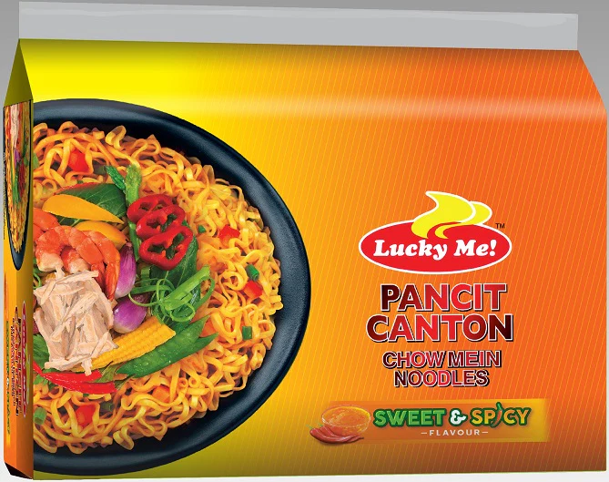 Lucky Me Pancit Canton Sweet & Spicy Instant Noodles 6 Packs