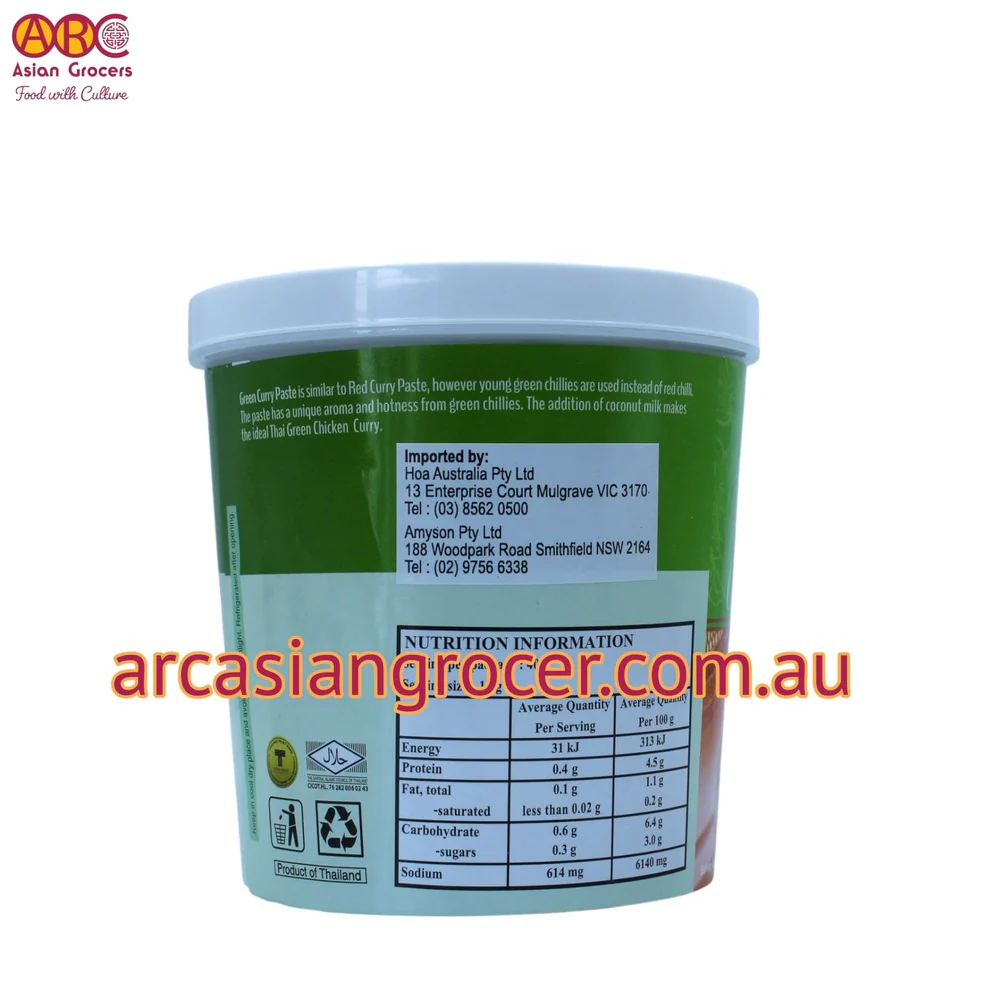 Mae Ploy Thai Green Curry Paste 400g - Image 3