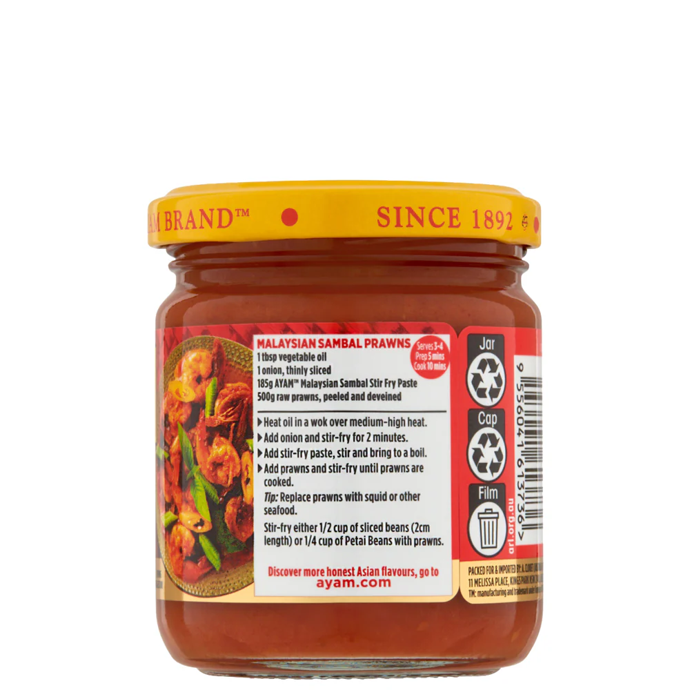 Ayam Malaysian Sambal Paste 185g - Image 4