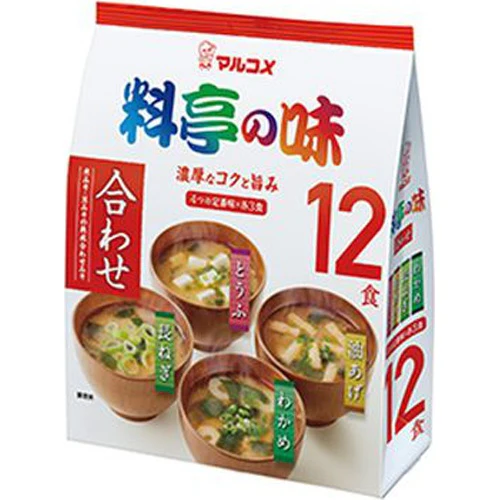 Marukome Assorted Flavours Instant Miso Soup 12 Packs
