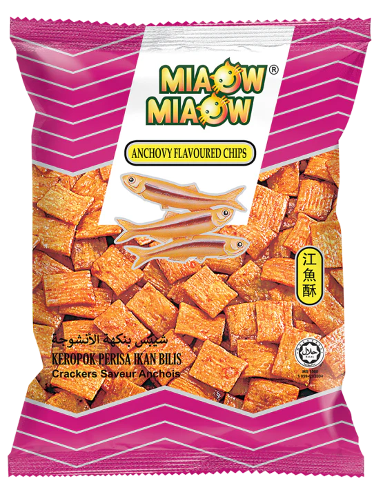 Miaow Miaow Anchovy Flavoured Chips 100g