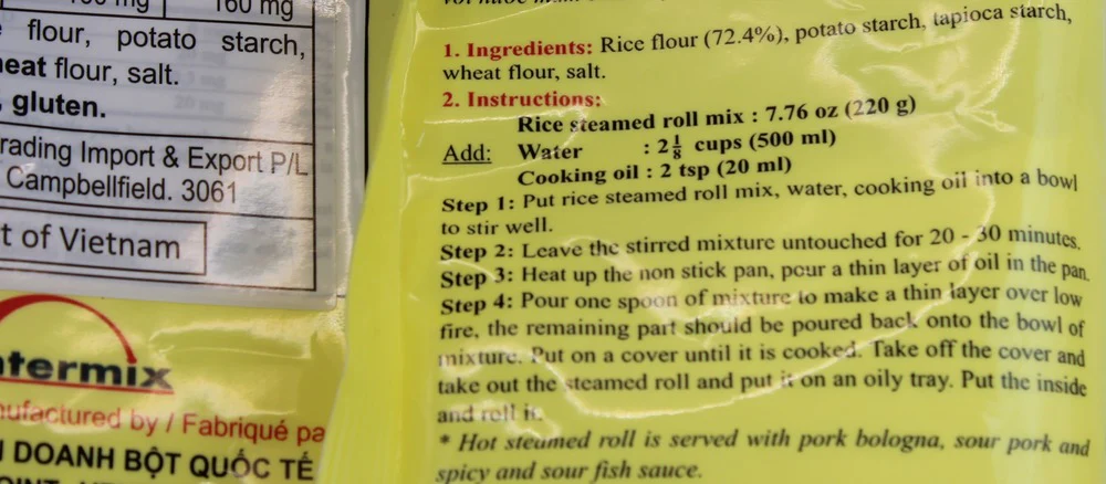 Mikko Rice Steamed Roll Mix - Banh Cuon Huong Xua 220g - Image 3