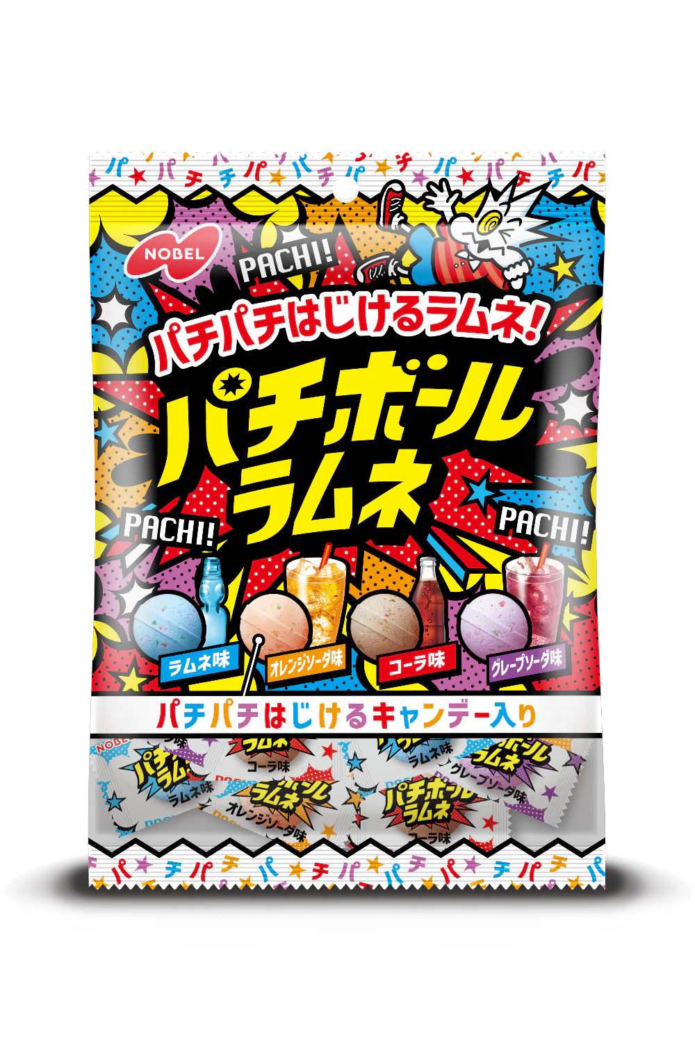 Nobel Pachiball Ramune Drink Assortment Candy 60g (Best Before: 30.10.2026)