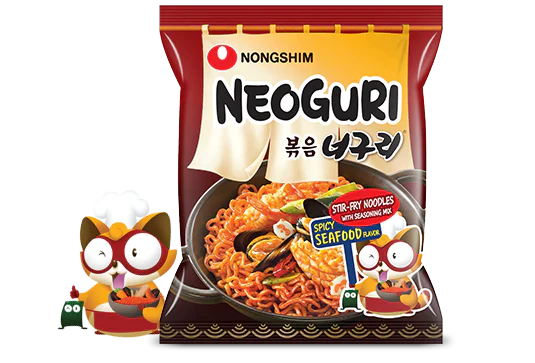 Nongshim Neoguri Stir-Fry Noodles Spicy Seafood Flavour 5 Packs