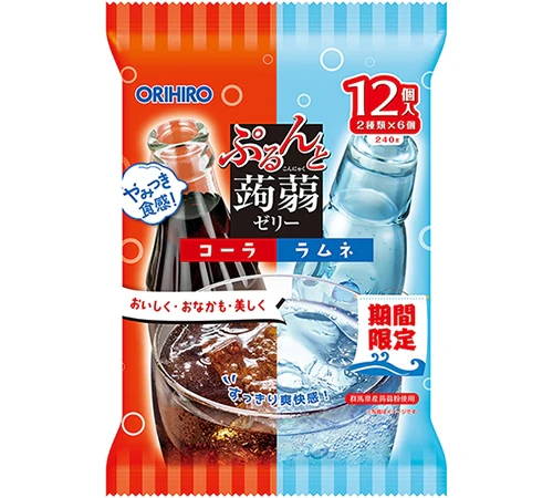 Orihiro Cola & Ramune Konjac Jelly 12 Pieces