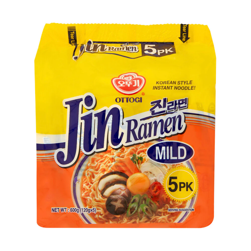 Ottogi Jin Ramen Mild 5 Packs