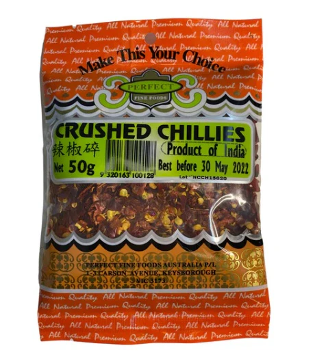 Perfect Fine Foods Crushed Chillies Seedless 50g