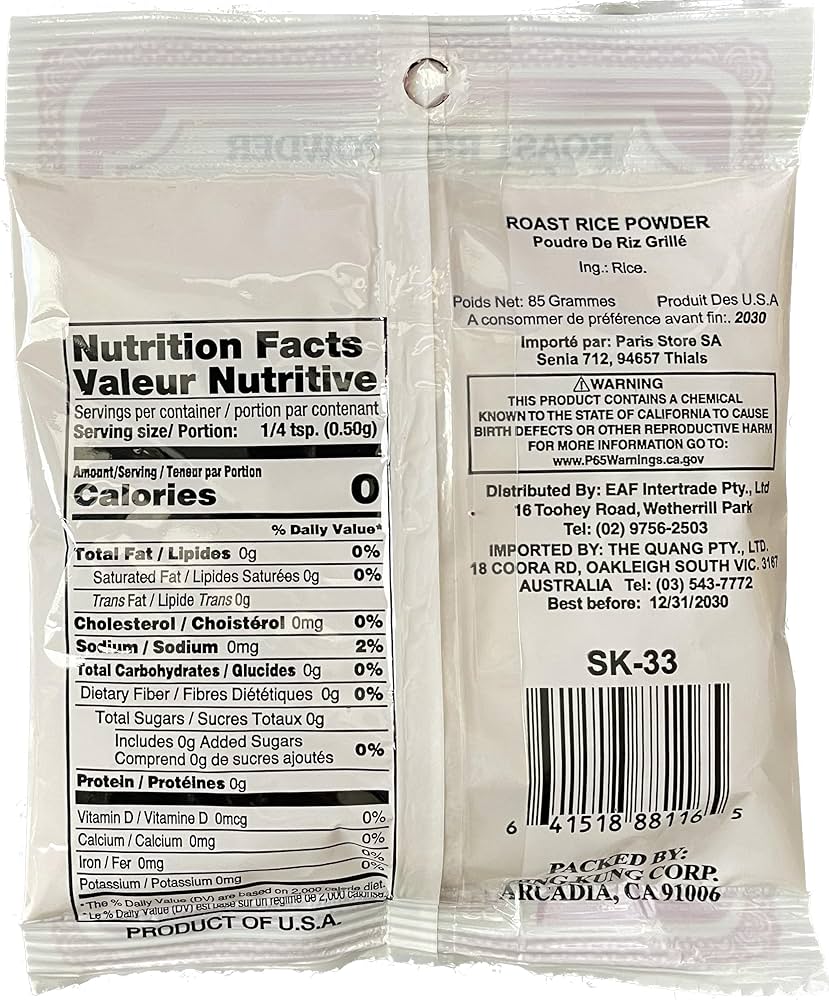 Sing Kung Corp. Roast Rice Powder 85g - Image 2