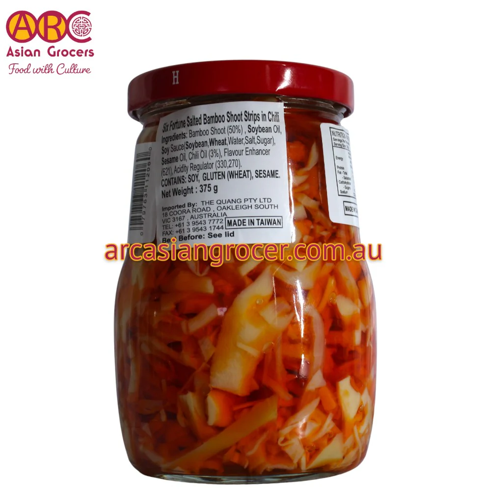 Six Fortune Bamboo Shoots in Chilli Oil 375g - Image 3
