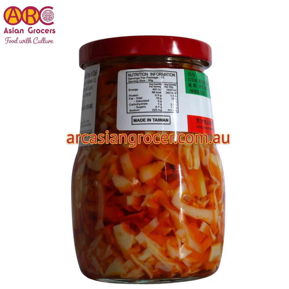 Six Fortune Bamboo Shoots in Chilli Oil 375g - Image 4