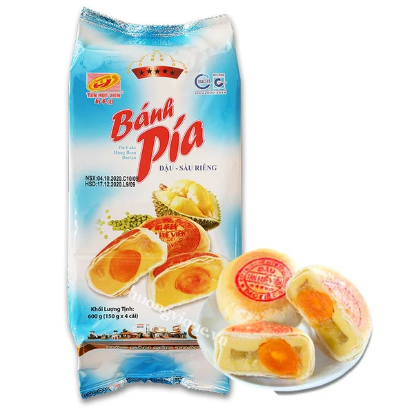 Tan Hue Vien Mung Bean & Durian Pia Cake 600g