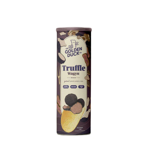 The Golden Duck Co Truffle Wagyu Gourmet Spiced Potato Crisps 125g