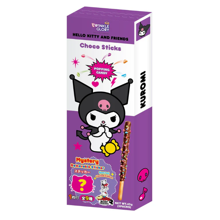 Twinkle Glory Popping Candy Flavour Choco Sticks 45g