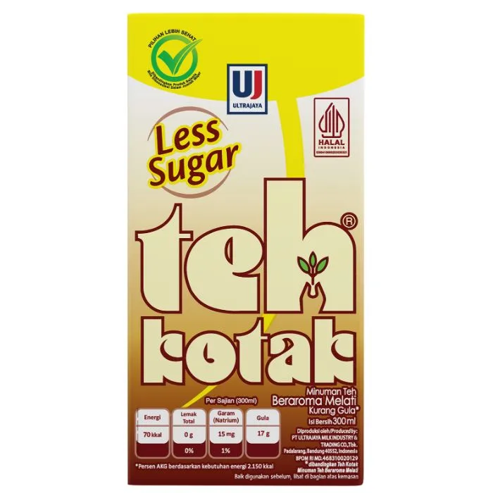 Ultra Teh Kotak Less Sugar Jasmine Tea 6*330ml